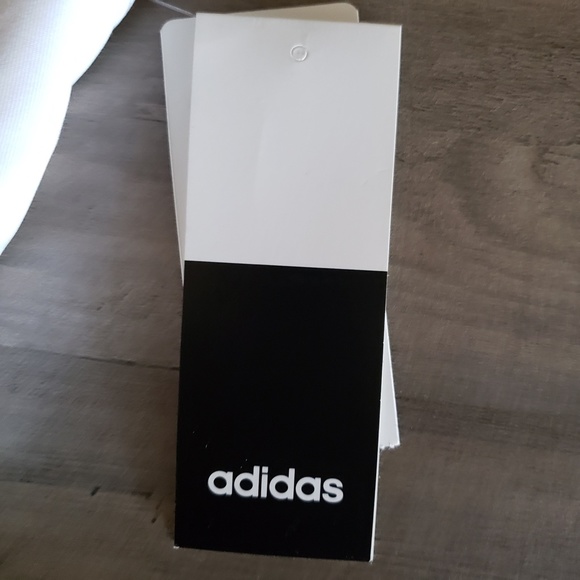 ADIDAS Womens White/Black Sports Bra - Picture 4 of 10